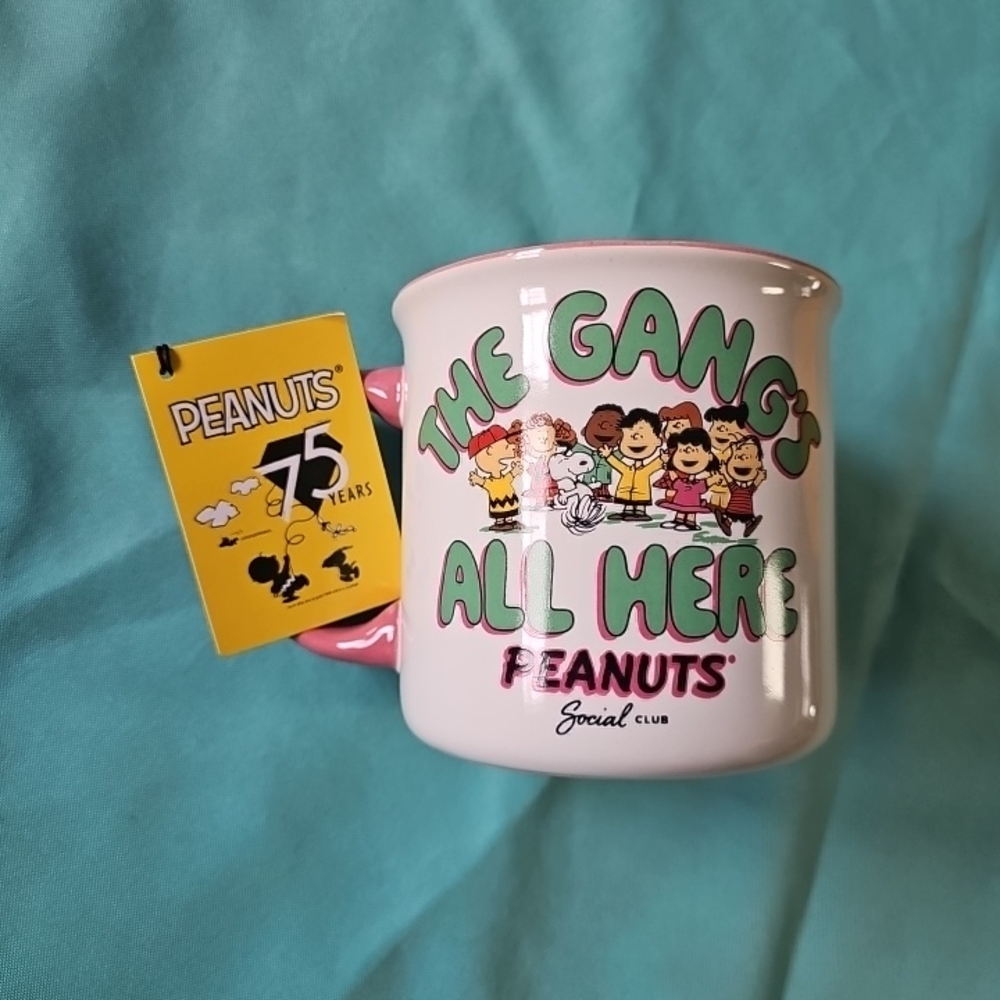 Peanuts 75th Anniversary Mug with Red Handle